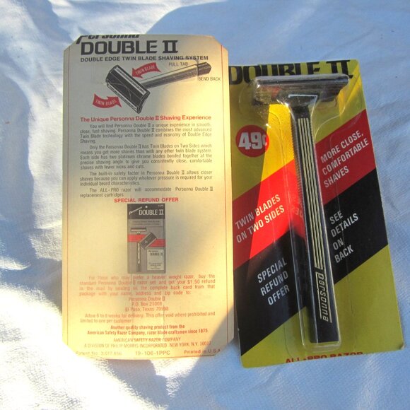 VTG 70'S PERSONNA DOUBLE ll, MENS RAZORS, BY PHILLIPS MORRIS $EACH - Picture 2 of 3